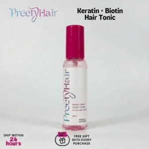 Preety Hair Keratin + Biotin Water Based Hair Tonic + Free Gift