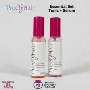 Preety Hair Keratin + Biotin Hair Tonic + Hair Serum+ Free Gift